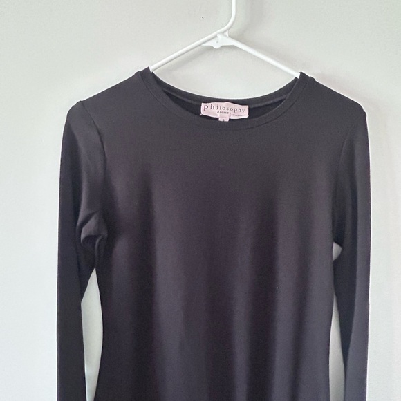 PHILOSOPHY DRESSES • Chocolate Brown Long Sleeve Fitted Dress • Small • - Picture 3 of 6